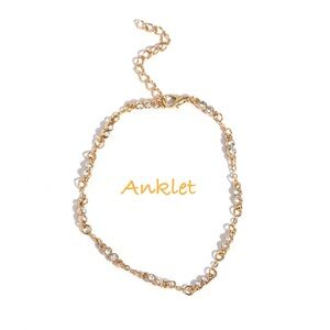 Gold Rhinestone Anklet